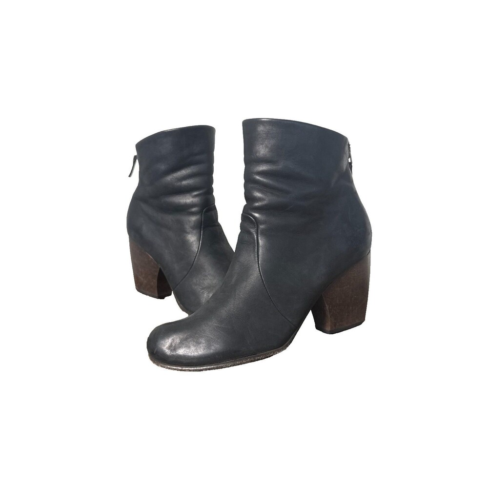 Coclico Black Leather Ankle Boots Quiet Luxury Minimalist Chic Womens 36.5